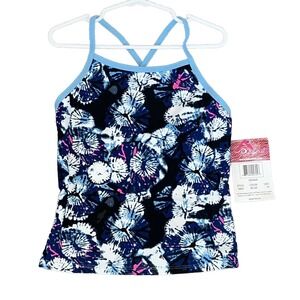 Kanu Surf Girls Blue Okana Size 10 Swim Top